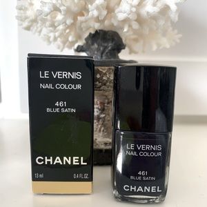 CHANEL LE VERNIS BLUE SATIN 461 NEW IN BOX 159.461